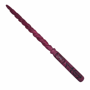 Hand-Carved Reiki Energy Healing Wand | Purpleheart Wood & Natural Crystal Quartz