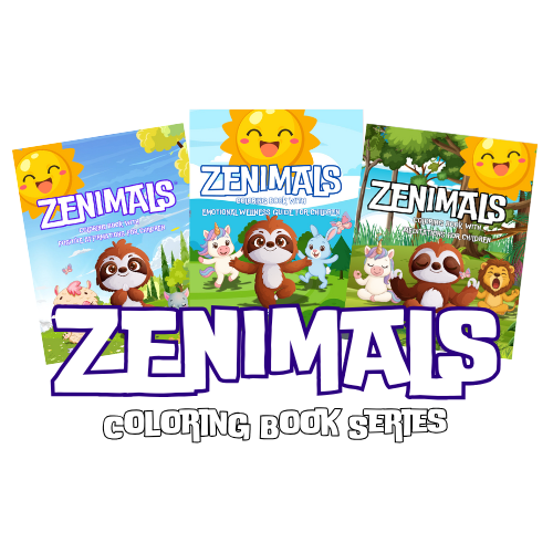 ZENIMALS Mindful Coloring Book Series for Kids – 3-Book Affirmation Bundle for Confidence, Calm & Creativity